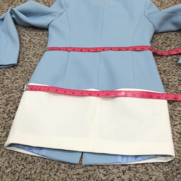 Vintage Jacket Size XS Pastel Blue Floral Embroidery - Picture 8 of 13